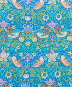 Liberty Fabrics Classic Silks|Silk Satin^Strawberry Thief Silk Satin