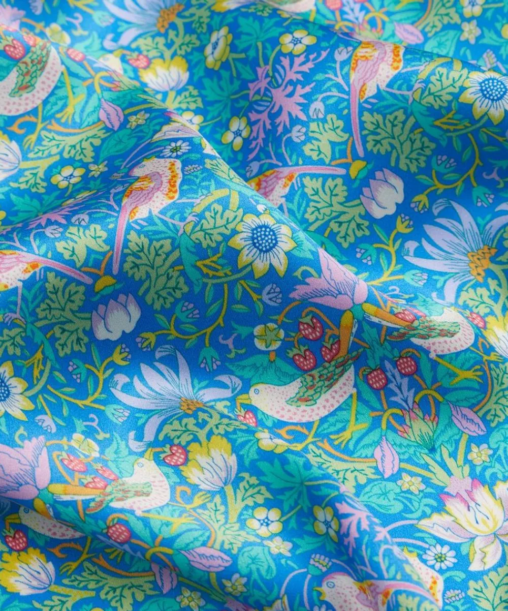Liberty Fabrics Classic Silks|Silk Satin^Strawberry Thief Silk Satin