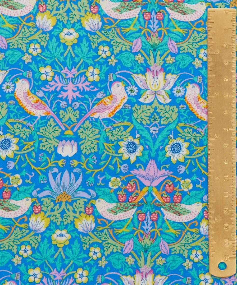 Liberty Fabrics Classic Silks|Silk Satin^Strawberry Thief Silk Satin