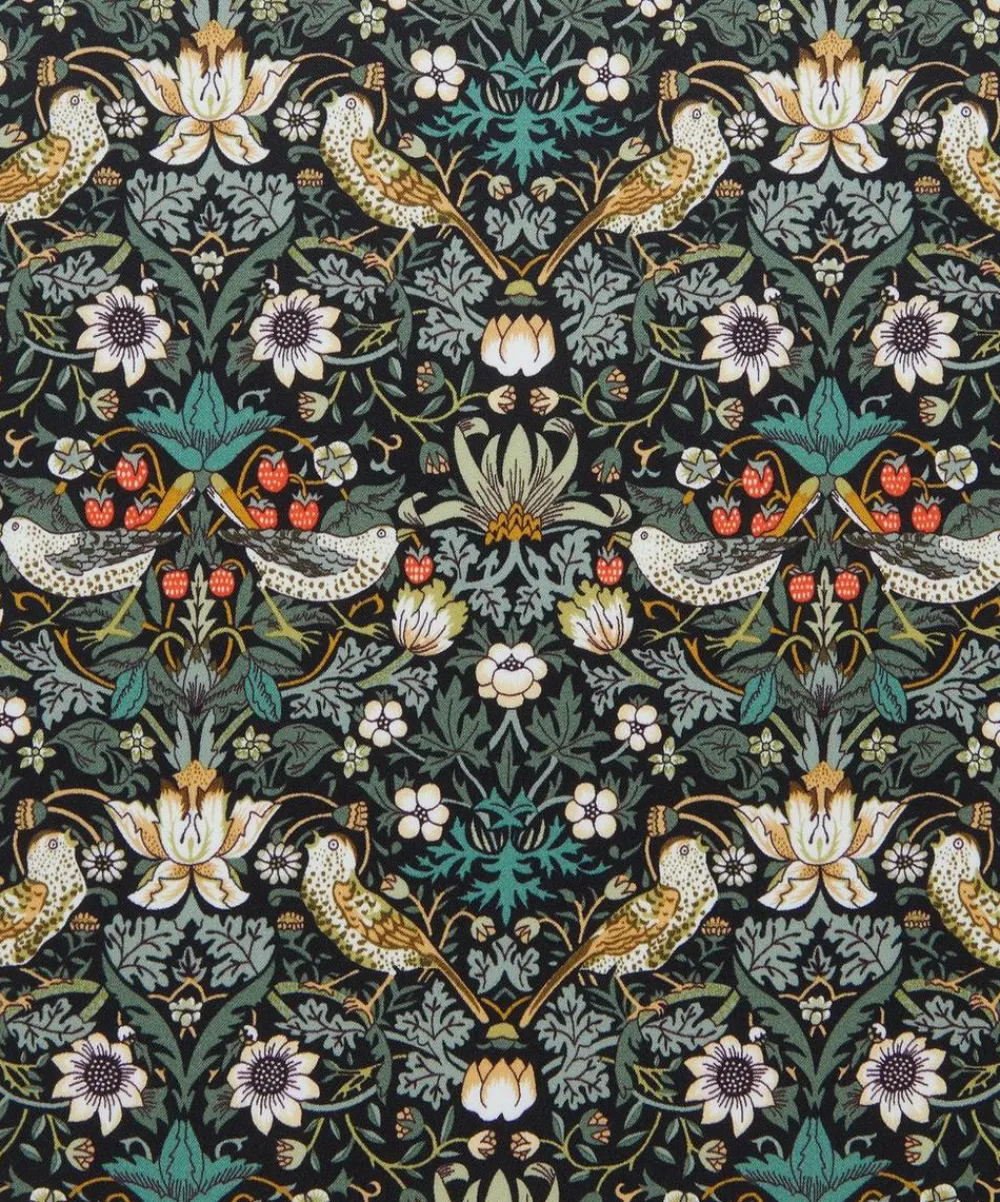 Liberty Fabrics Classic Silks|Silk Satin^Strawberry Thief Silk Satin