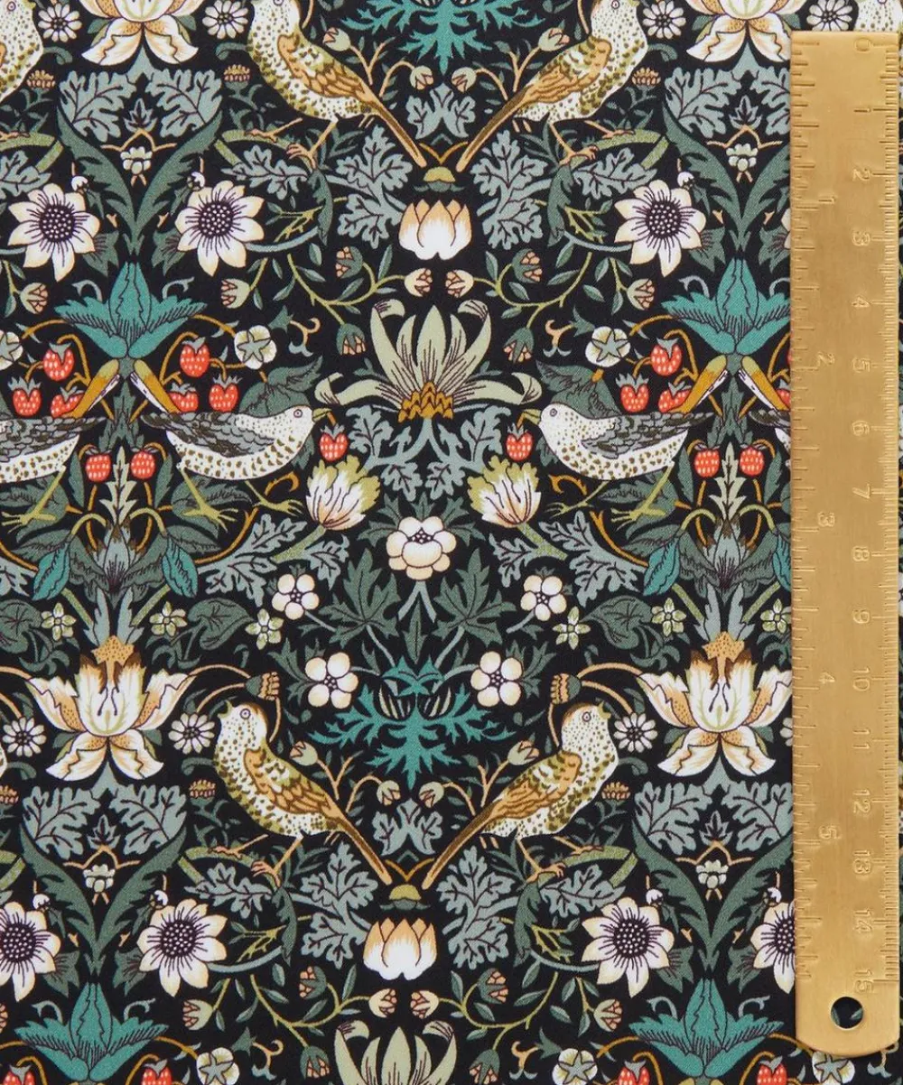Liberty Fabrics Classic Silks|Silk Satin^Strawberry Thief Silk Satin