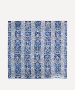 Liberty Pocket Squares^Strawberry Thief Stripe Silk Pocket Square