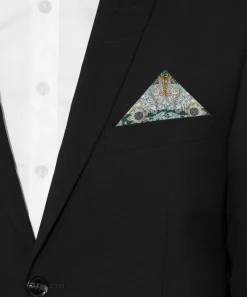 Liberty Pocket Squares^Strawberry Thief Stripe Silk Pocket Square