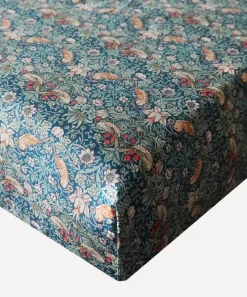 Coco & Wolf Bedding^Strawberry Thief Tana Lawn™ Cotton Single Fitted Sheet