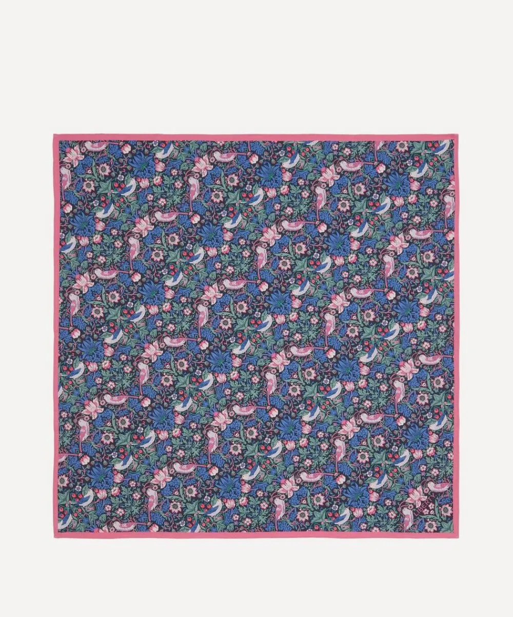 Liberty Scarves^Strawberry Thief 90X90 Silk Scarf