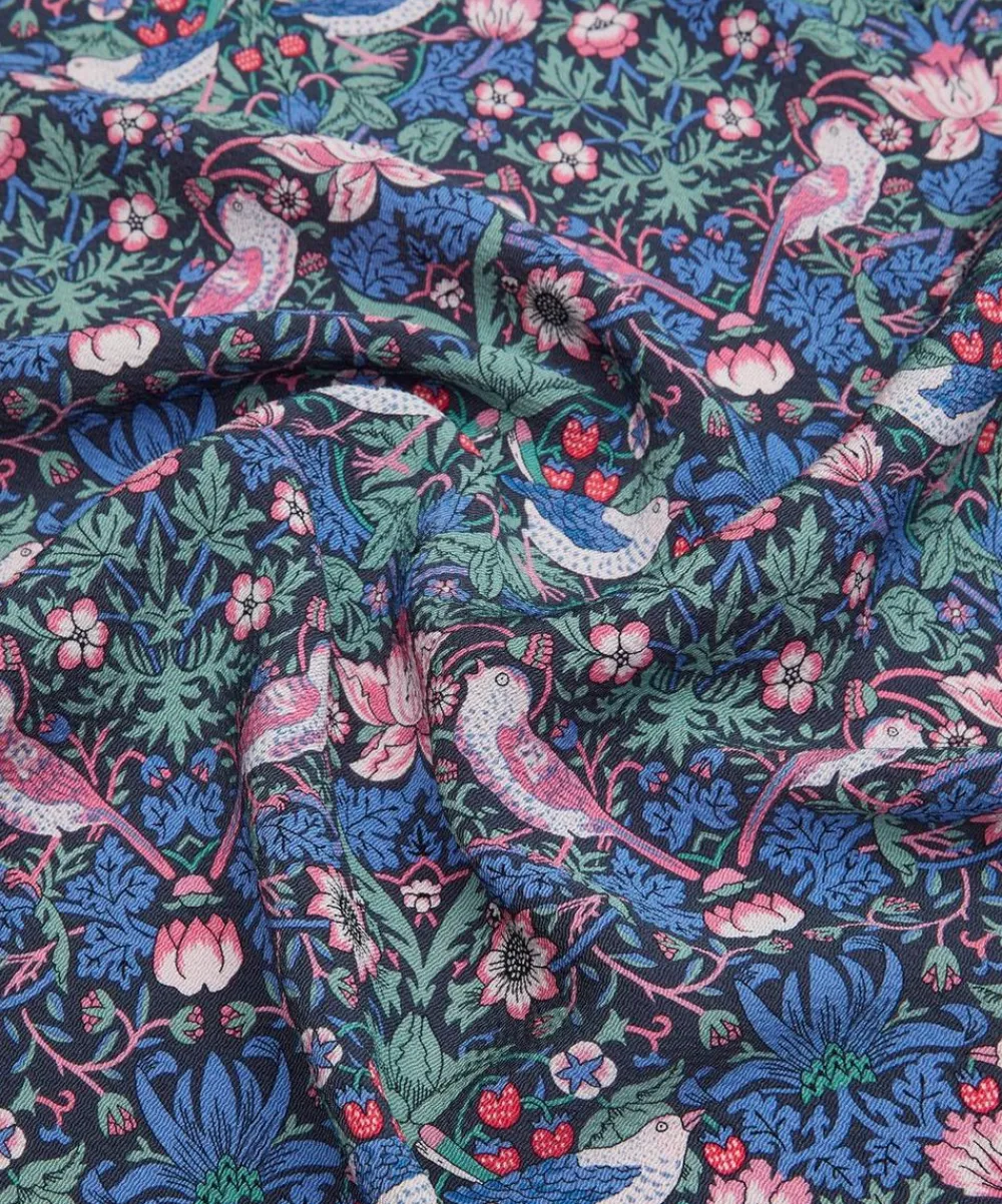 Liberty Scarves^Strawberry Thief 90X90 Silk Scarf