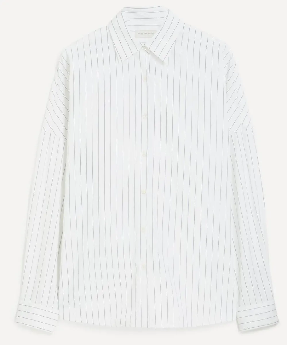 Dries Van Noten Tops^Striped Cotton Cocoon Shirt