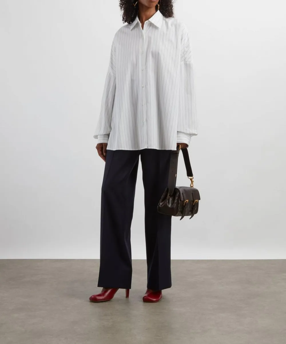 Dries Van Noten Tops^Striped Cotton Cocoon Shirt