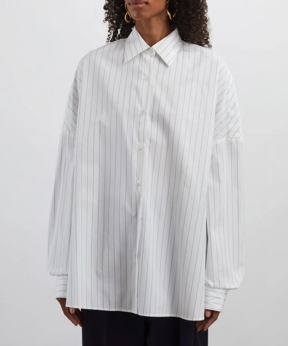 Dries Van Noten Tops^Striped Cotton Cocoon Shirt