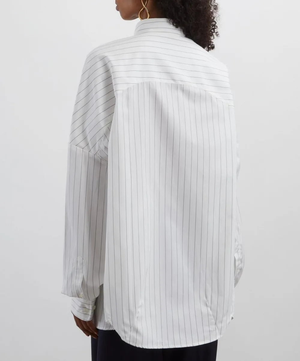 Dries Van Noten Tops^Striped Cotton Cocoon Shirt