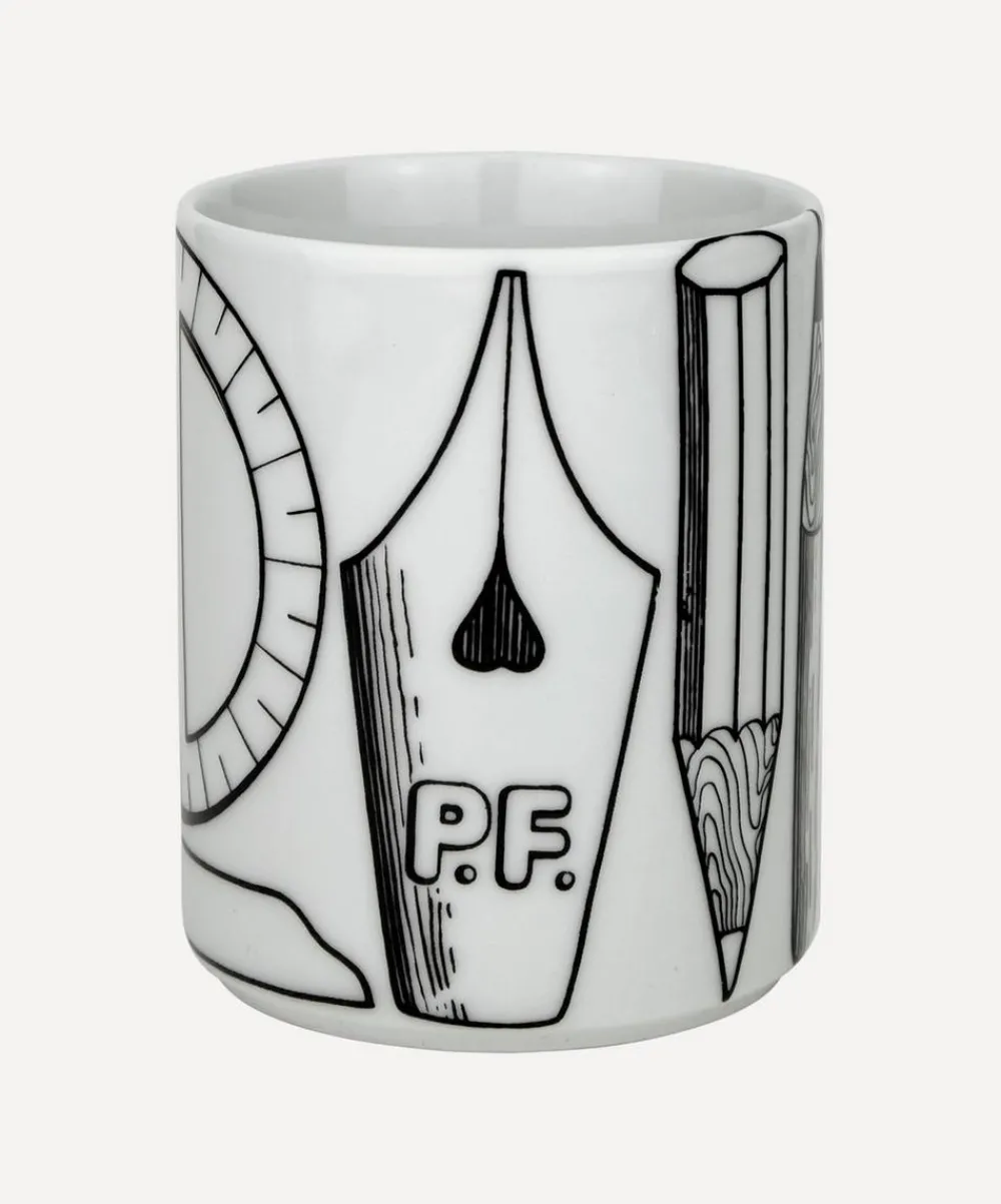 Fornasetti Stationery And Games^Strumenti Scrittura Porcelain Pencil Holder