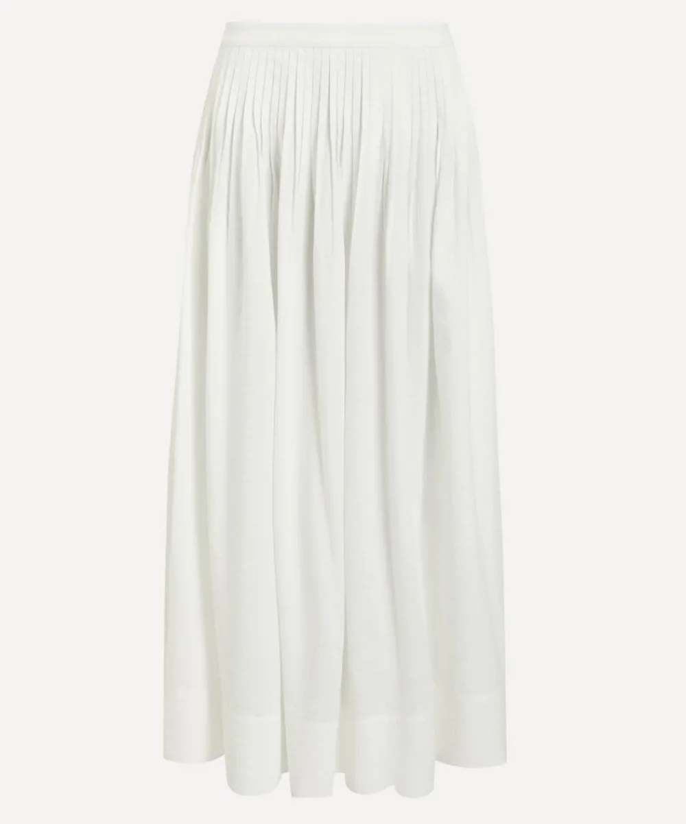 Mondo Corsini Skirts^Suki White Dot Cotton Skirt