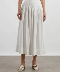 Mondo Corsini Skirts^Suki White Dot Cotton Skirt