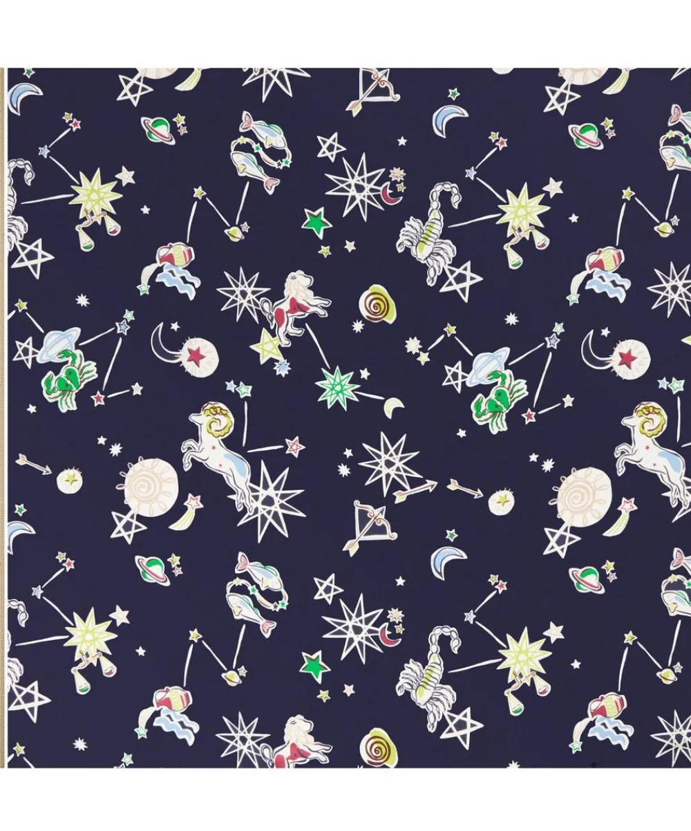 Liberty Fabrics Silk Satin^Surrealist Sky Silk Satin