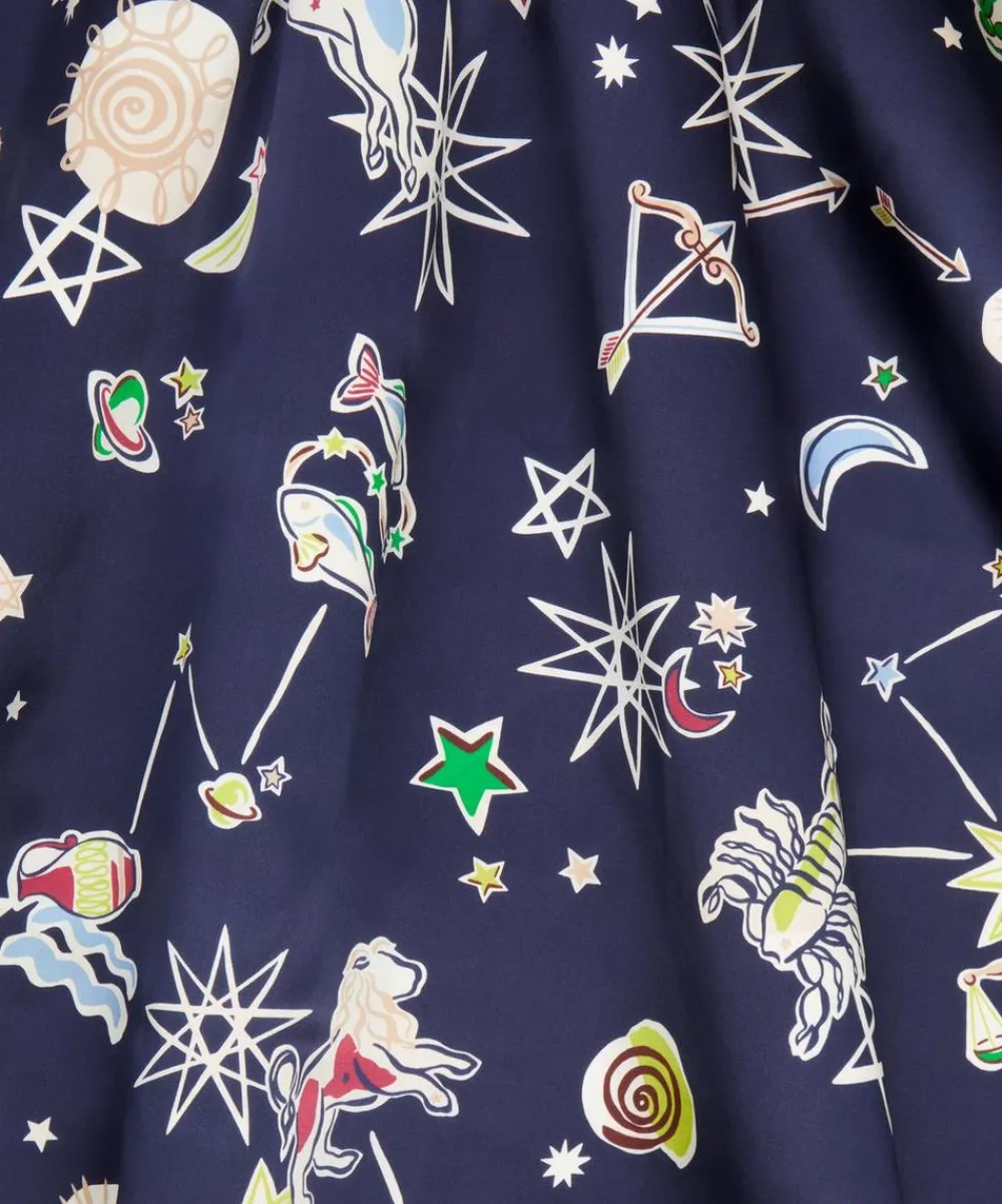 Liberty Fabrics Silk Satin^Surrealist Sky Silk Satin