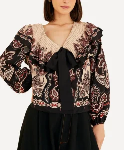 FARM Rio Tops^Sweet Mermaids Black and White Blouse
