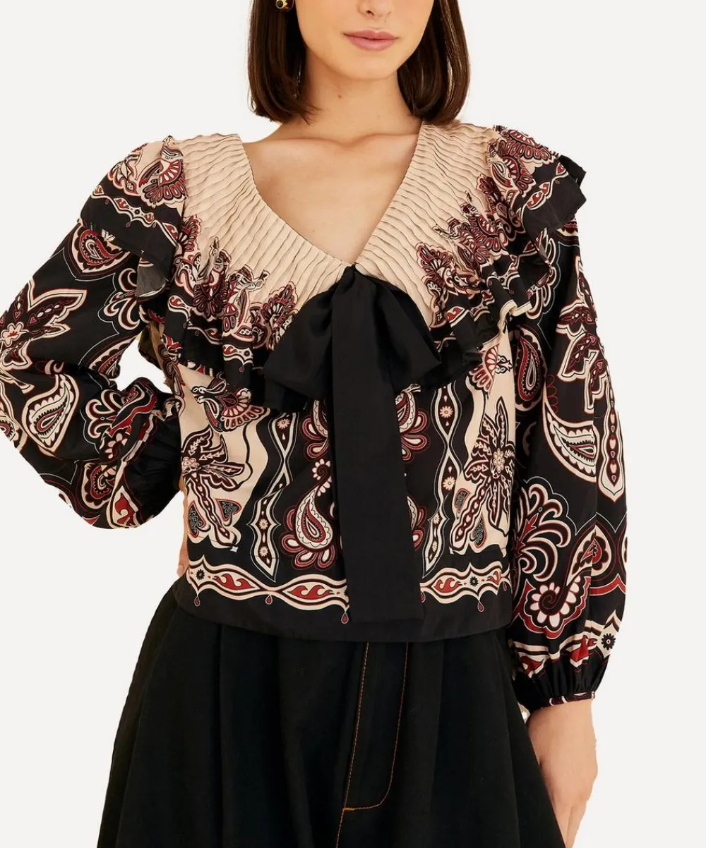 FARM Rio Tops^Sweet Mermaids Black and White Blouse