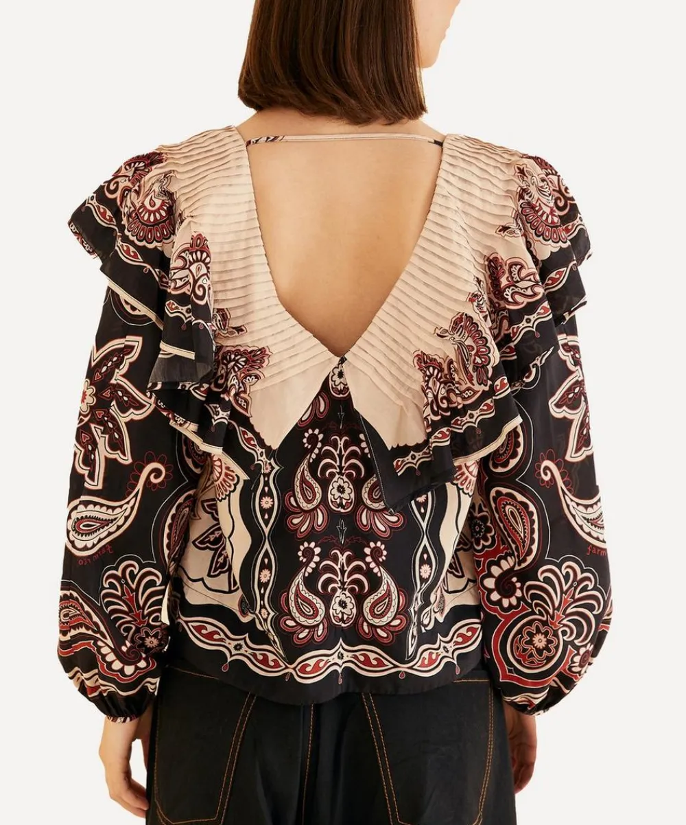 FARM Rio Tops^Sweet Mermaids Black and White Blouse