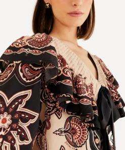 FARM Rio Tops^Sweet Mermaids Black and White Blouse