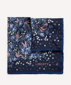 Liberty Pocket Squares^Swirling Petals Printed Silk Pocket Square