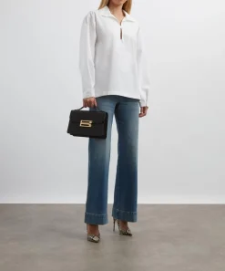 Victoria Beckham Tops^Tab Detail Denim Top