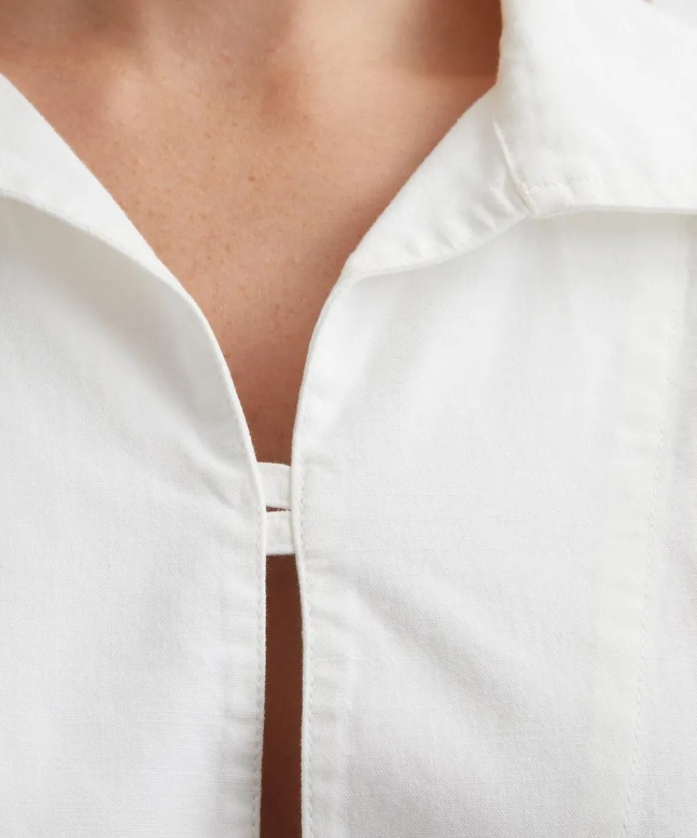 Victoria Beckham Tops^Tab Detail Denim Top
