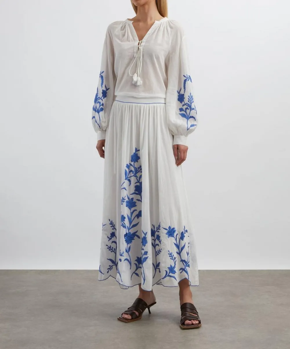 Scarlett Poppies Skirts^Talithia Embroidered Skirt
