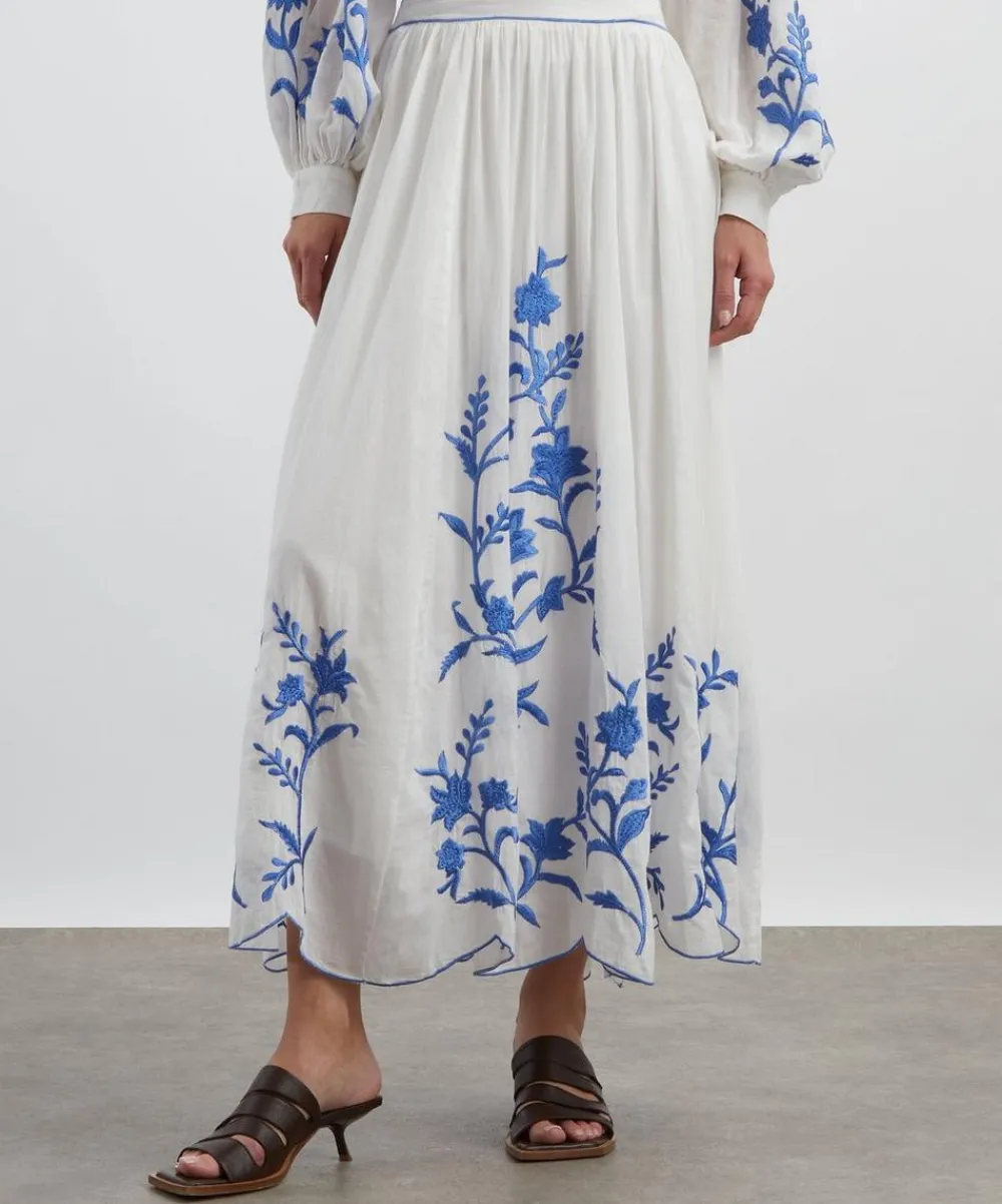 Scarlett Poppies Skirts^Talithia Embroidered Skirt