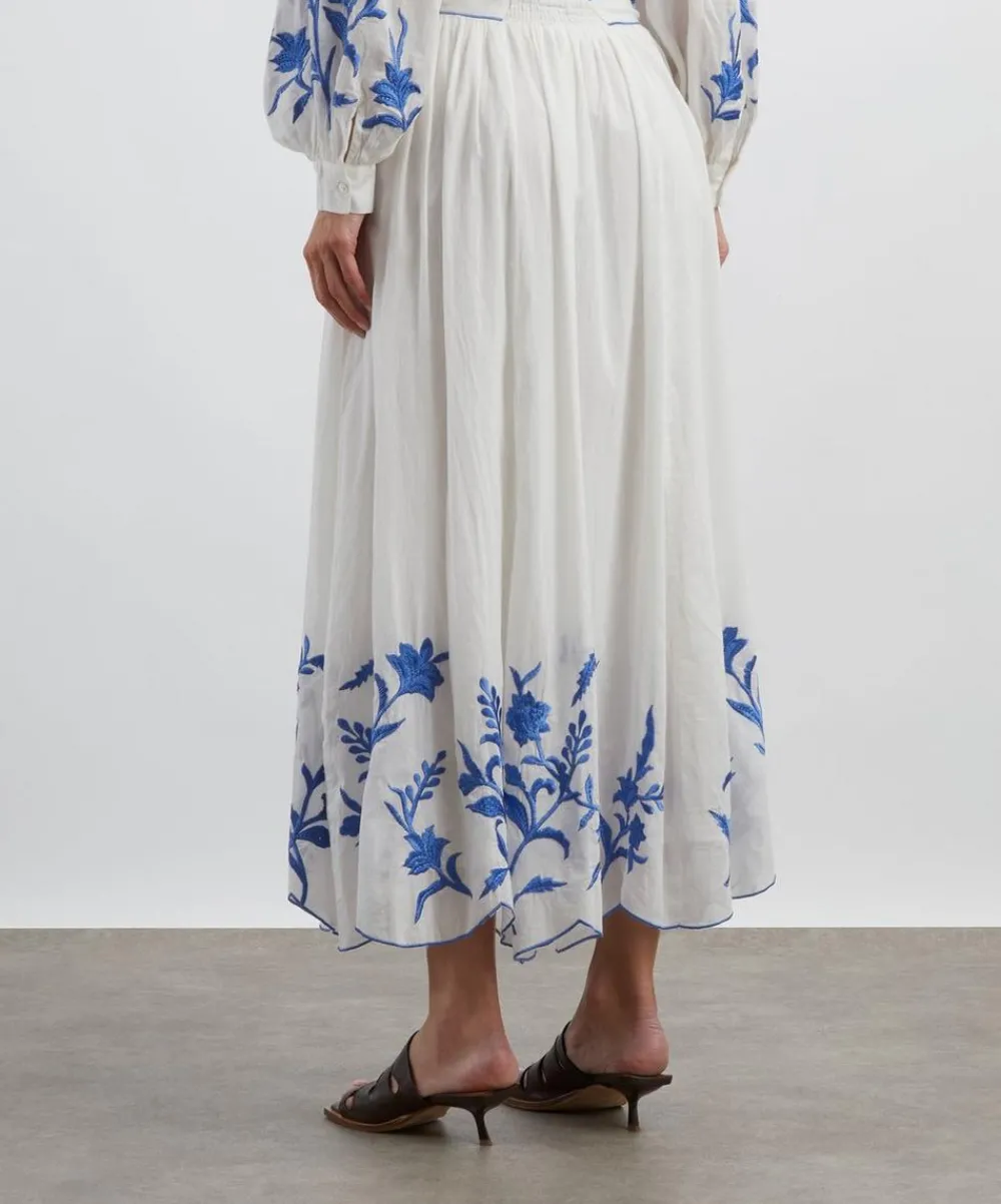 Scarlett Poppies Skirts^Talithia Embroidered Skirt