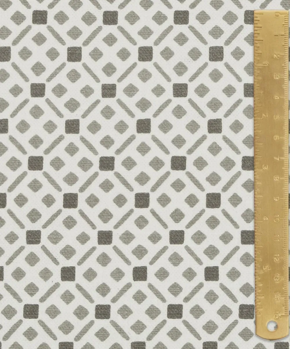 Liberty Interiors Furnishing Fabrics^Tapestry Trellis Cotton in Flax