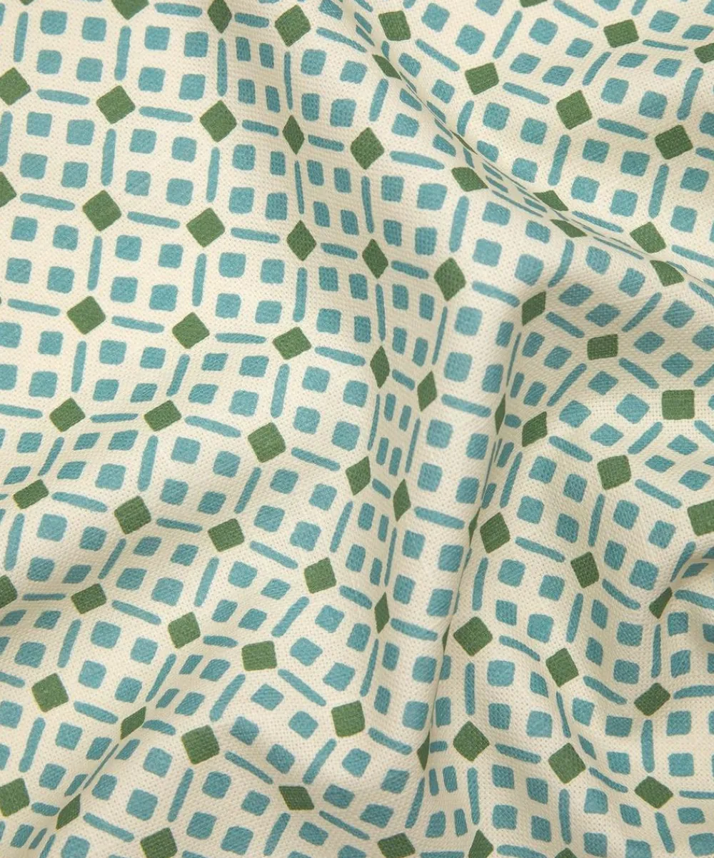 Liberty Interiors Furnishing Fabrics^Tapestry Trellis Cotton in Purslane