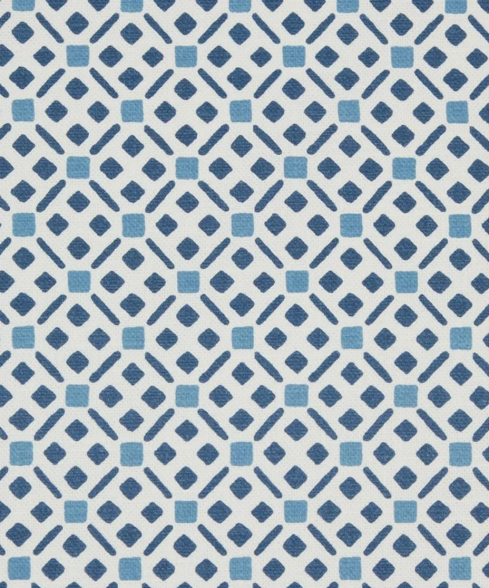 Liberty Interiors Furnishing Fabrics^Tapestry Trellis Cotton in Lapis
