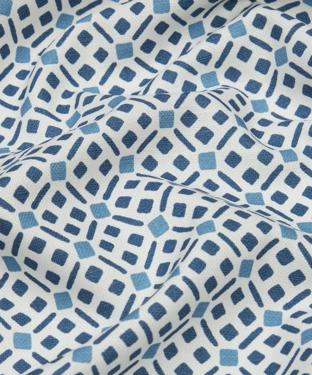 Liberty Interiors Furnishing Fabrics^Tapestry Trellis Cotton in Lapis