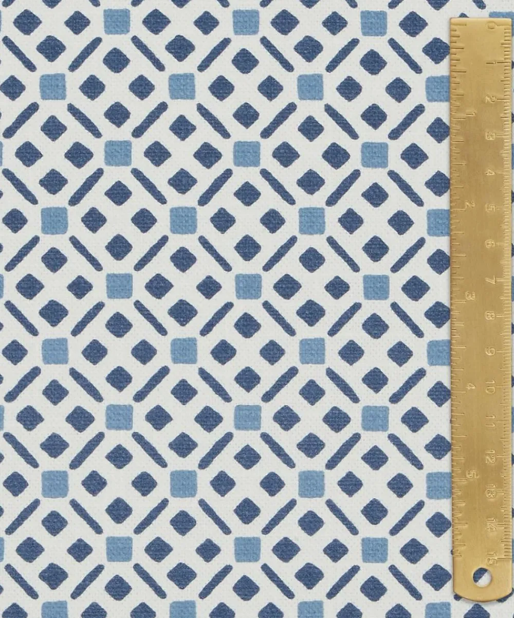 Liberty Interiors Furnishing Fabrics^Tapestry Trellis Cotton in Lapis