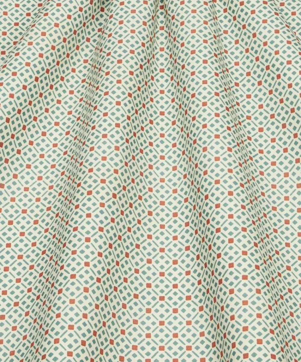 Liberty Interiors Furnishing Fabrics^Tapestry Trellis Cotton in Robins Egg