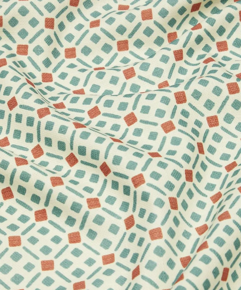 Liberty Interiors Furnishing Fabrics^Tapestry Trellis Cotton in Robins Egg