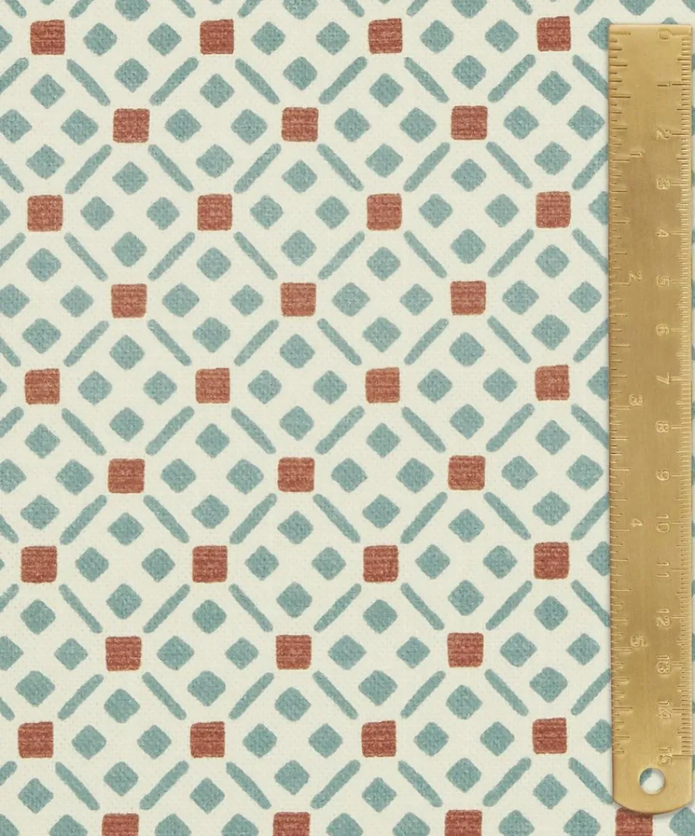 Liberty Interiors Furnishing Fabrics^Tapestry Trellis Cotton in Robins Egg