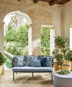 Liberty Interiors Furnishing Fabrics^Tempera Marwood in Nigella – Outdoor