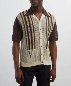 Kapital Knitwear & Sweats^Tennessee Mesh Knit Cuban Polo Shirt