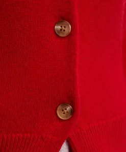Posse Knitwear^Teresa Strawberry Wool-Cashmere Cardigan