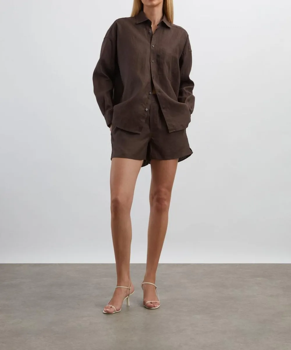 With Nothing Underneath Trousers & Shorts^The Boxer Chocolate Hemp Shorts