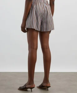 With Nothing Underneath Trousers & Shorts^The Boxer Mocha Multi-Stripe Shorts