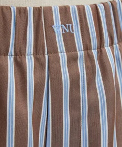 With Nothing Underneath Trousers & Shorts^The Boxer Mocha Multi-Stripe Shorts