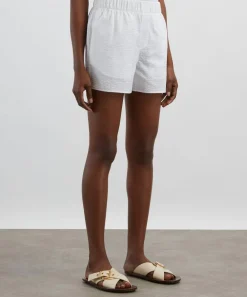With Nothing Underneath Trousers & Shorts^The Boxer White Seersucker Shorts