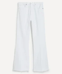 Frame Jeans^The Lax High-Rise Flare Jeans in White Raw Fry