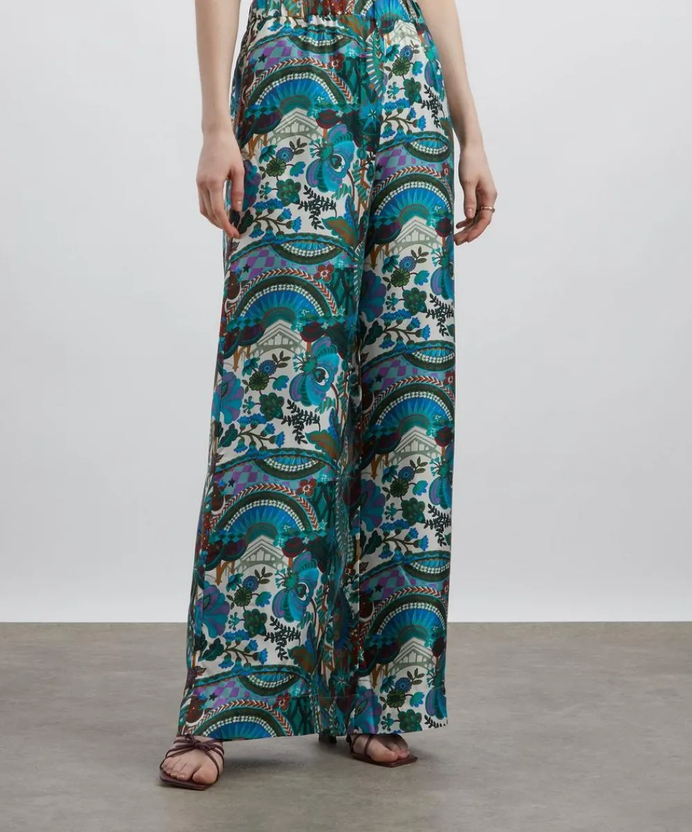Liberty Trousers & Shorts^The Stage Silk Palazzo Trousers