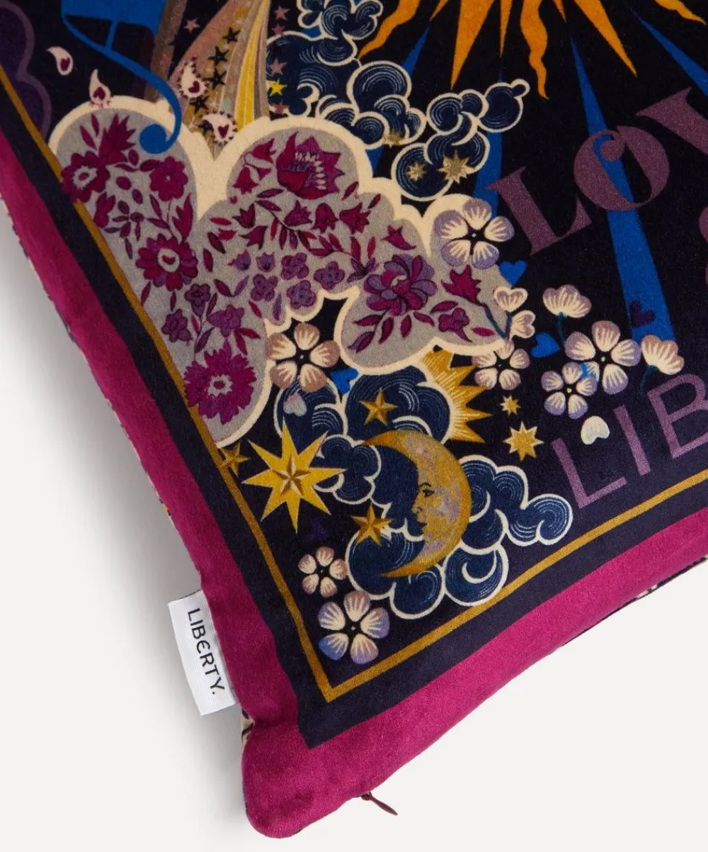 Liberty Cushions^The Power of Love and Square Velvet Cushion