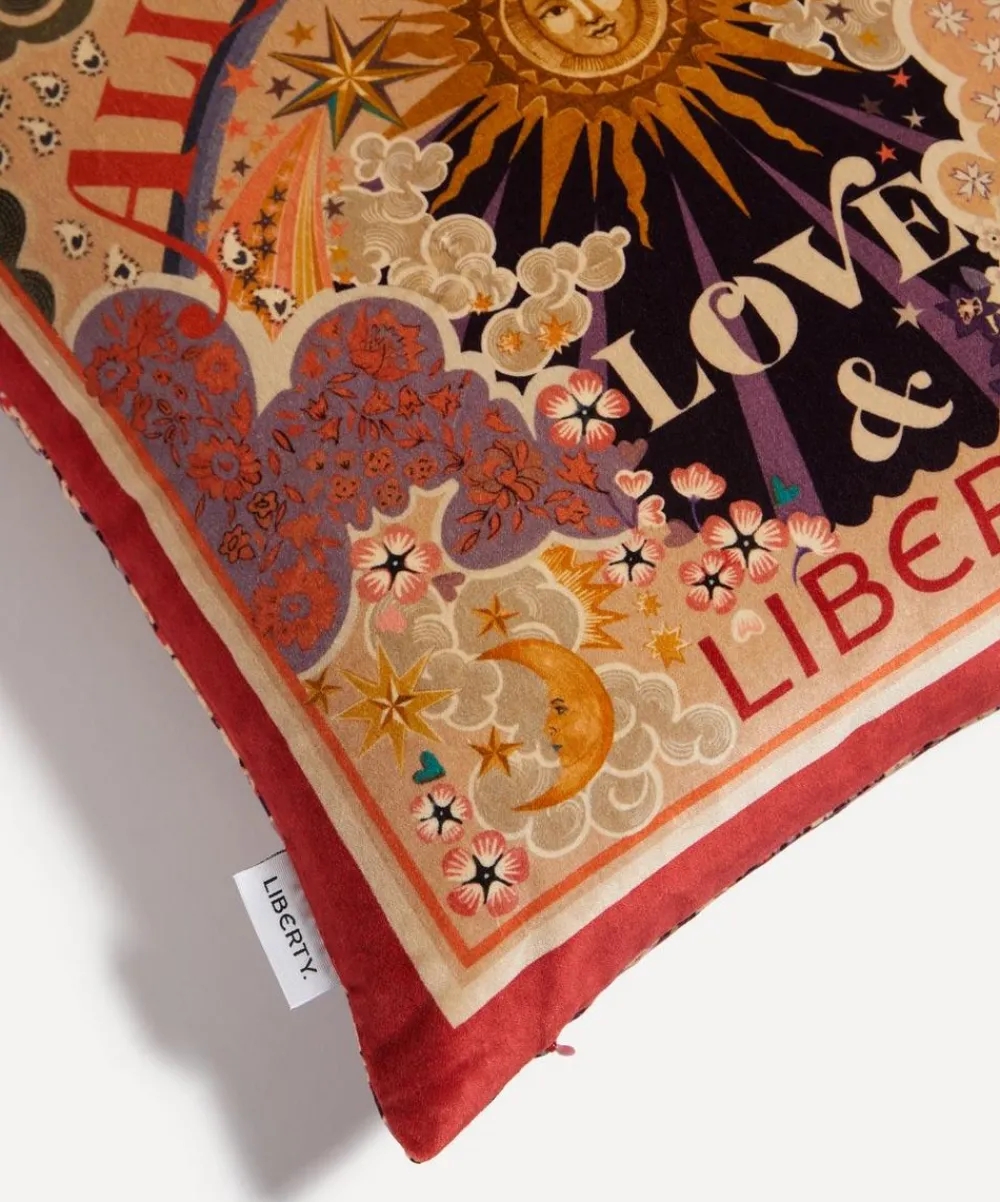 Liberty Cushions^The Power of Love and Square Velvet Cushion