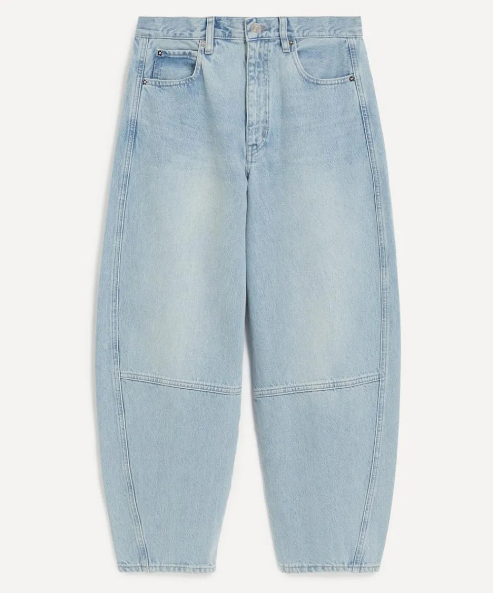 Frame Jeans^The Twisted High-Rise Barrel Jeans in Never