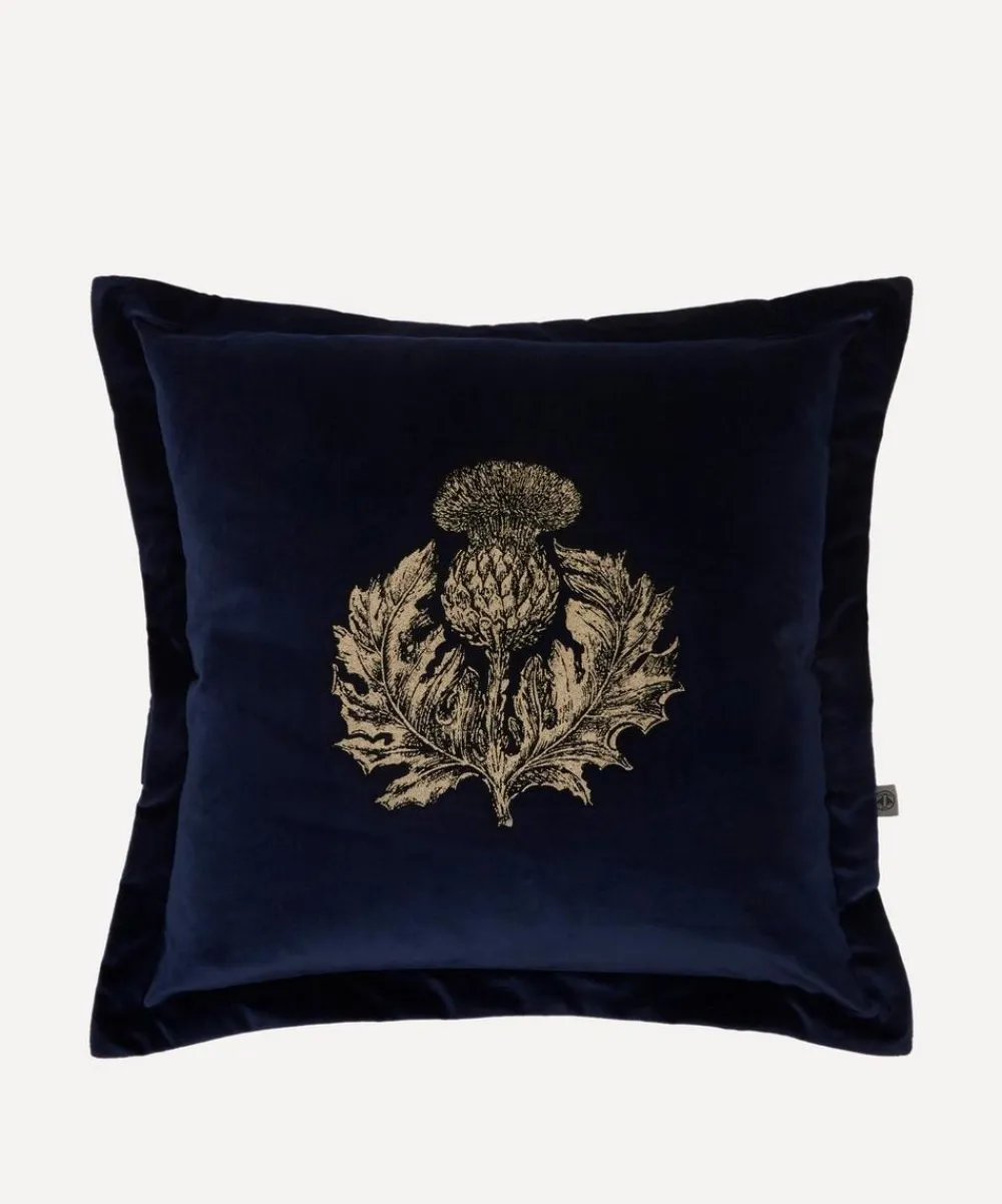 Timorous Beasties Cushions^Thistle Cotton Velvet Cushion